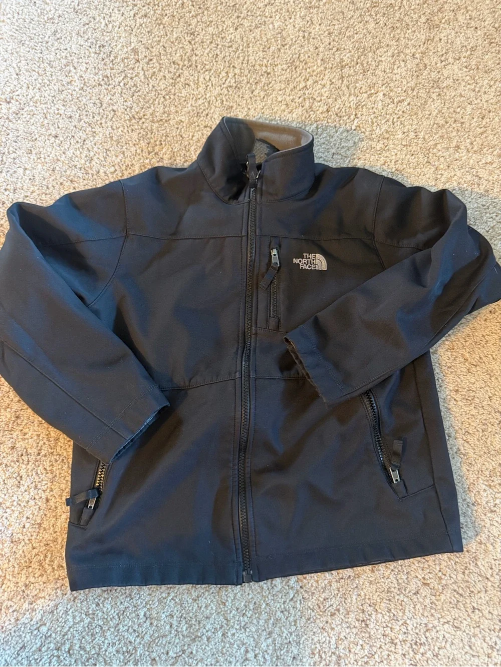 Boys North Face lined shell jacket